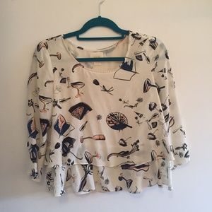Maeve printed blouse